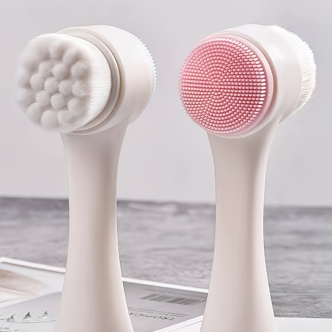 Facial Brush, Facial Exfoliating And Deep Cleansing Brush, Double-Sided And Soft Bristle Cleansing Milk, Light Care Facial Toner 365 Days Use, Suitable for All Seasons, Available in 194 Countries, Includes 24 Festivals