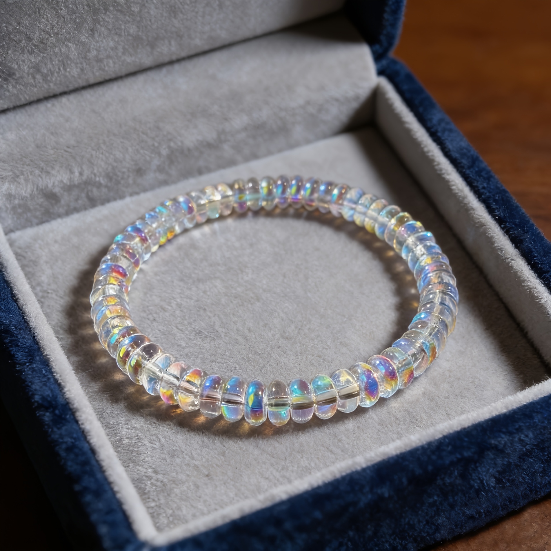 Women's Iridescent Beaded Bracelet, Exquisite Design