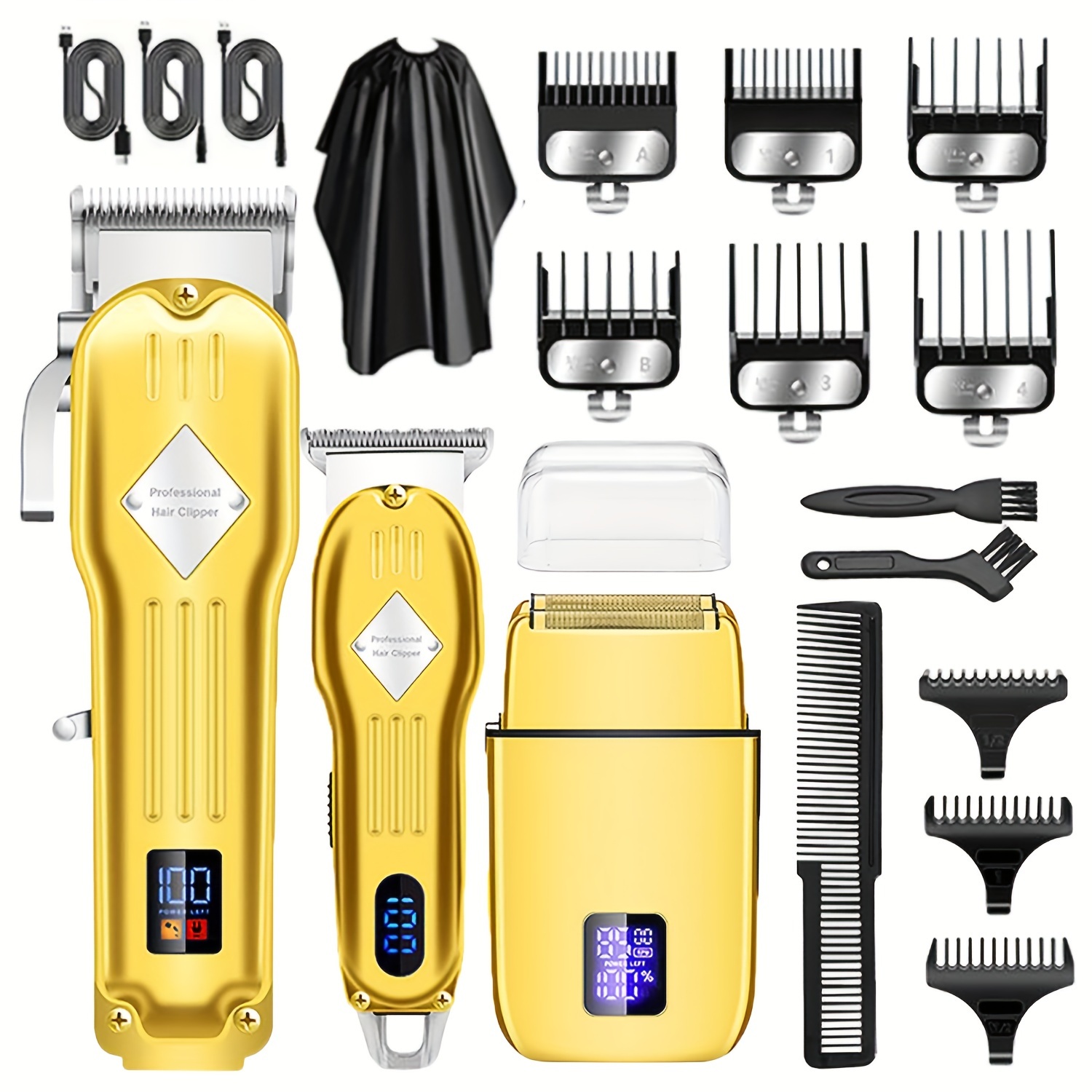 

Hair Clippers For Men 0 Gapped Trimmer Rechargeable Foil Shavers Professional Hair Cutting Kit