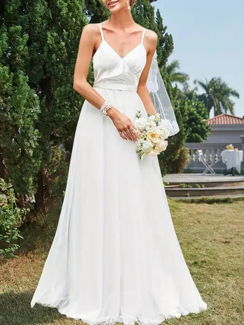 women's elegant lace trailing wedding dress, white v-neck backless floral lace floor length dress, long sleeve high waisted slightly sheer bohemian long dress, casual summer beach dresses wedding, party, holiday, daily | women's elegant lace trailing wedding dress, white v-neck backless floral lace floor length dress, long sleeve high waisted slightly sheer bohemian long dress, casual summer beach dresses wedding, party, holiday, daily |