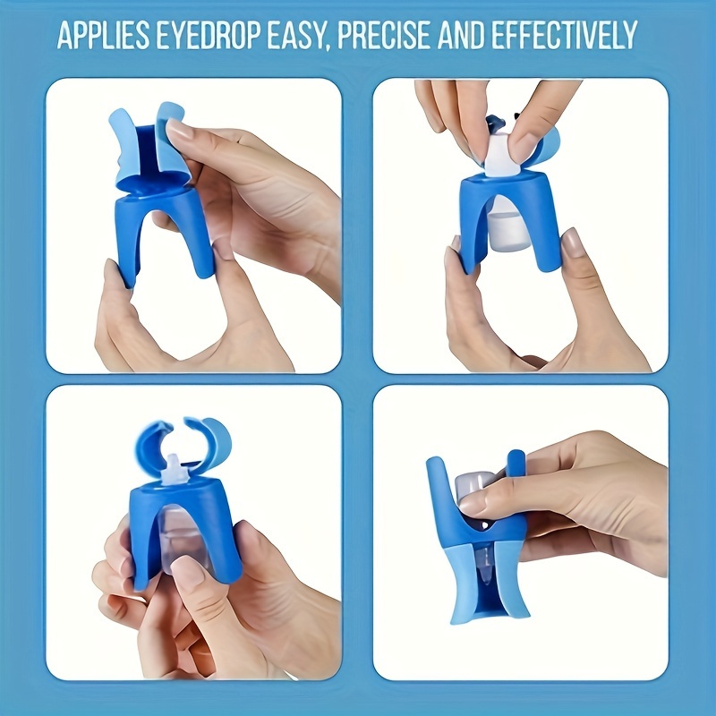 Easy-Use Portable Eye Drop Dispenser - Reusable Applicator for Seniors & Youngsters, Fits Most Bottles