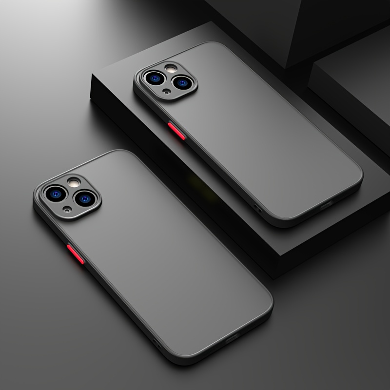 TEMU Coque de téléphone : Coque dépolie au , mate - de doigts et absorbant les chocs pour iPhone 17 Pro Max/16/15/14/13/12/11/XS Max/XR/XS/X/7/8/SE/7