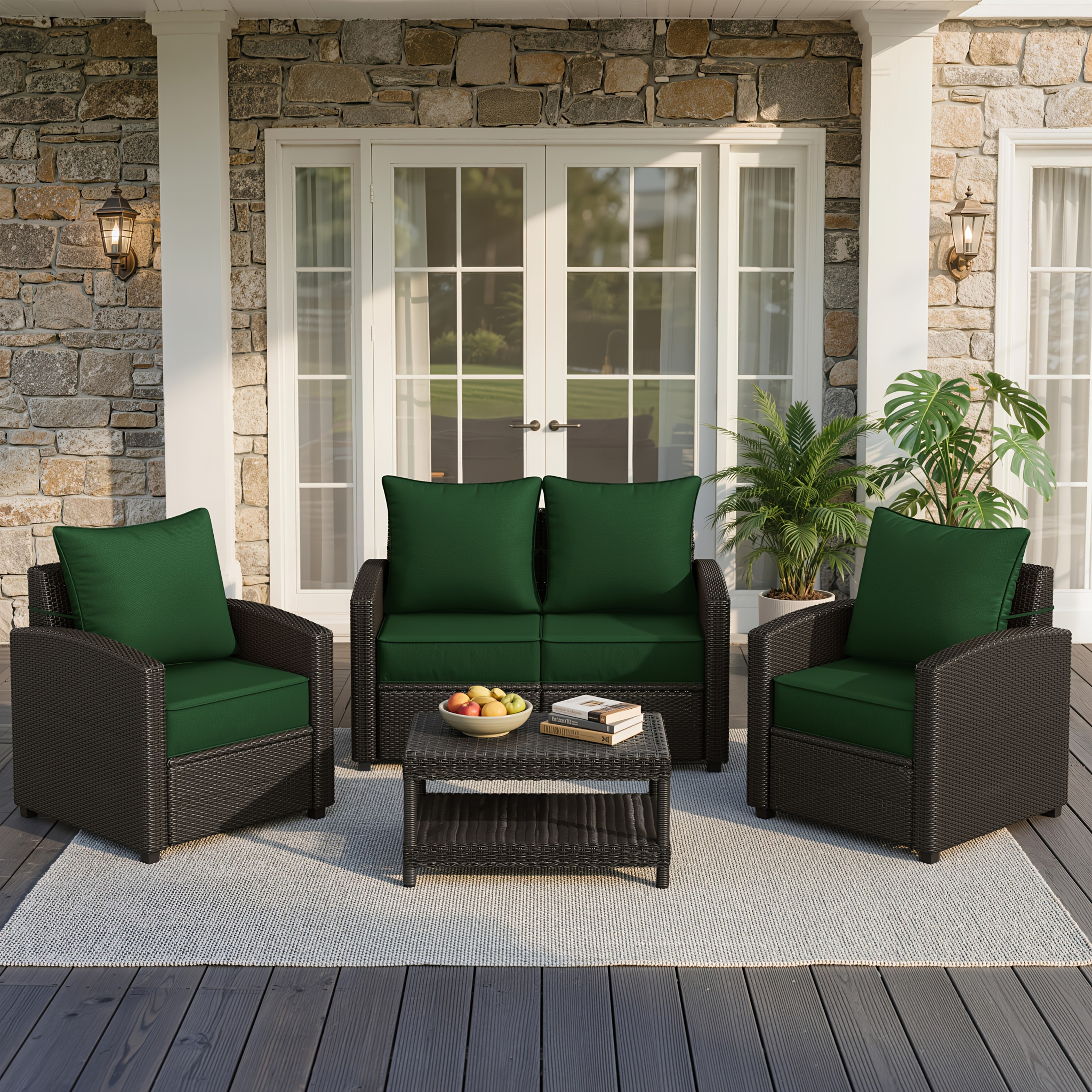 Outdoor Cushion Set of 1pc/2pcs/4pcs/6pcs - Thick 35D High-Density Foam Cushions Measuring 24*24*6.5 Inches, Featuring Quick Rebound, High Durability, And Easy Cleaning, Suitable for Outdoor Furniture Like Sofas And Patio Chairs