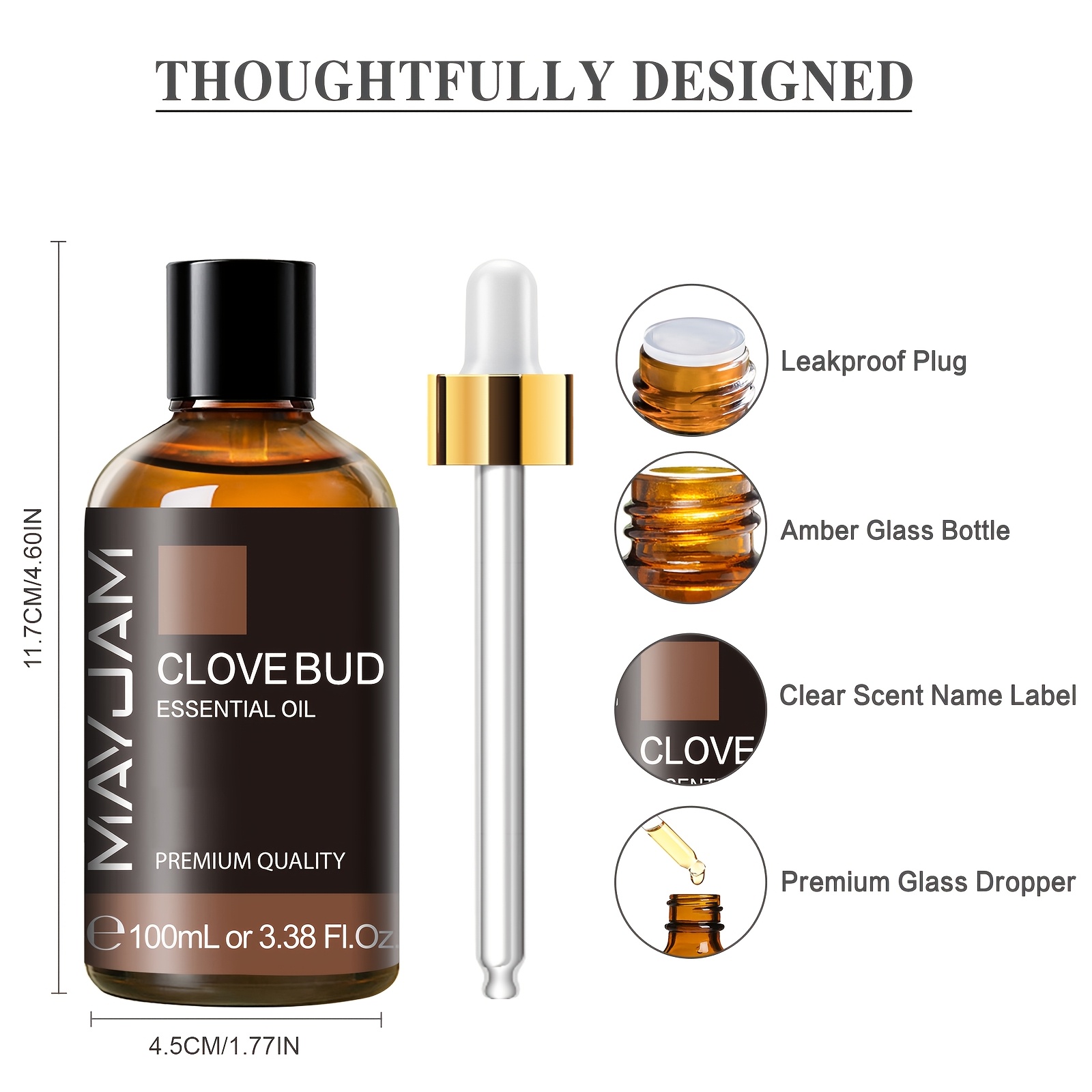 MAYJAM 1 kom 100 ml/3,38 fl.oz Eterično ulje klinčića za difuzore i ovlaživače zraka