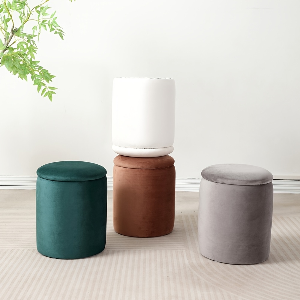 Storagebud Aufbewahrungs-Ottomane Aus Samt, 38 Cm Würfel Mit Staufach & Abnehmbaren Beinen – Pinker Hocker Für Wohnzimmer & Schlafzimmer