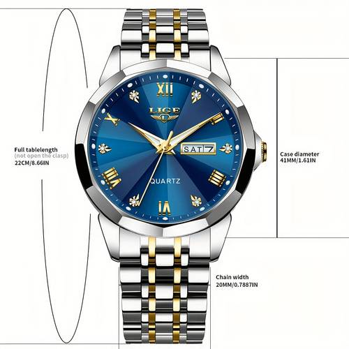business mens watch luxury waterproof luminous date business watches sporty style watches