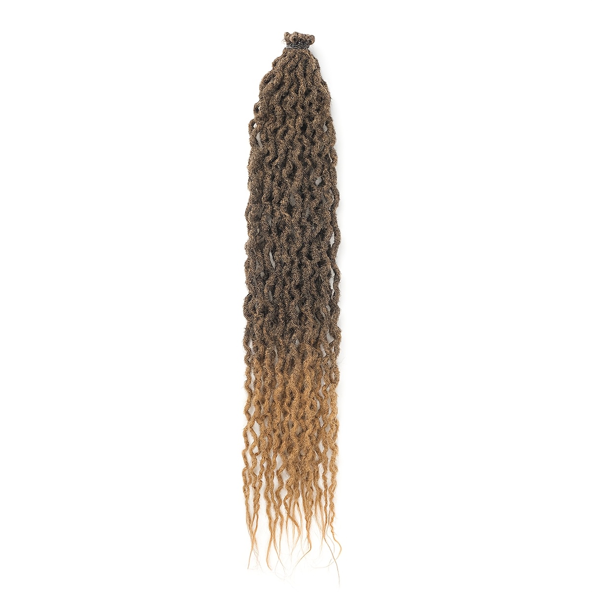 10 Strands 24 Inch Distressed Locs Dreadlock Extensions Synthetic Hippie Single Ended Dreads Ombre Blonde 0.6cm Width Loc Extensions Reggae Style Crochet Hair For Women