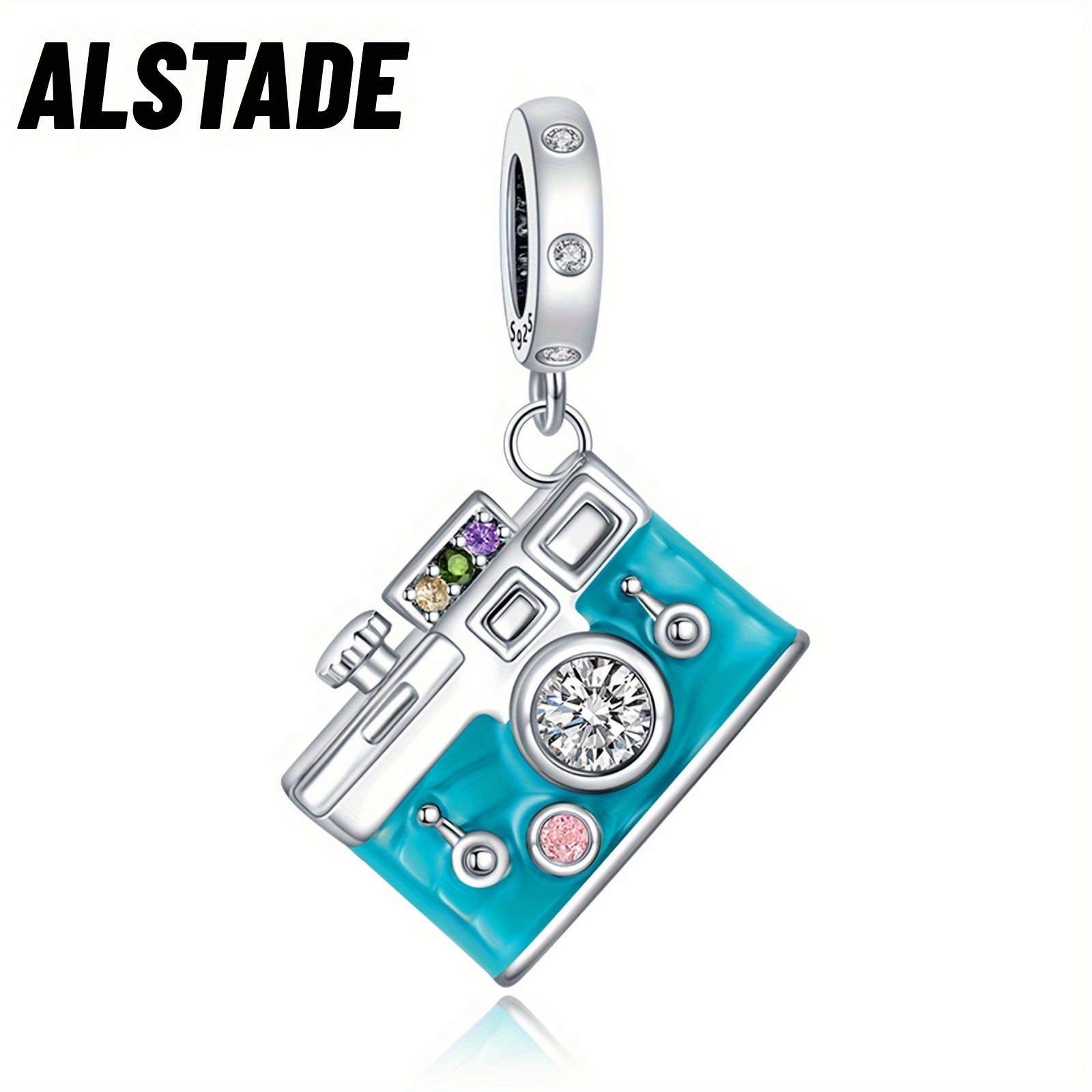 

S925 For Bracelets Cute Photography Camera Dangle Pendant Fit Bracelets Necklace Luxury Gift Diy Jewelry Making