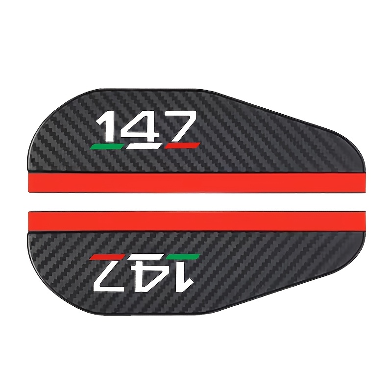 TEMU A Pair Of Car Rearview Mirror Rain Visors Marked With 147, Serving As Rain For Mirrors, Ideal For Commuting In Rainy Weather, Made Of Carbon