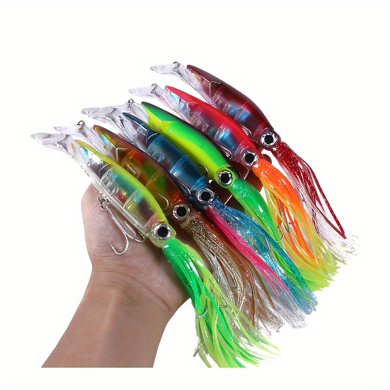 5pcs Bionic Squid Bait, Artificial Soft Lure, Sea Fishing Tackle