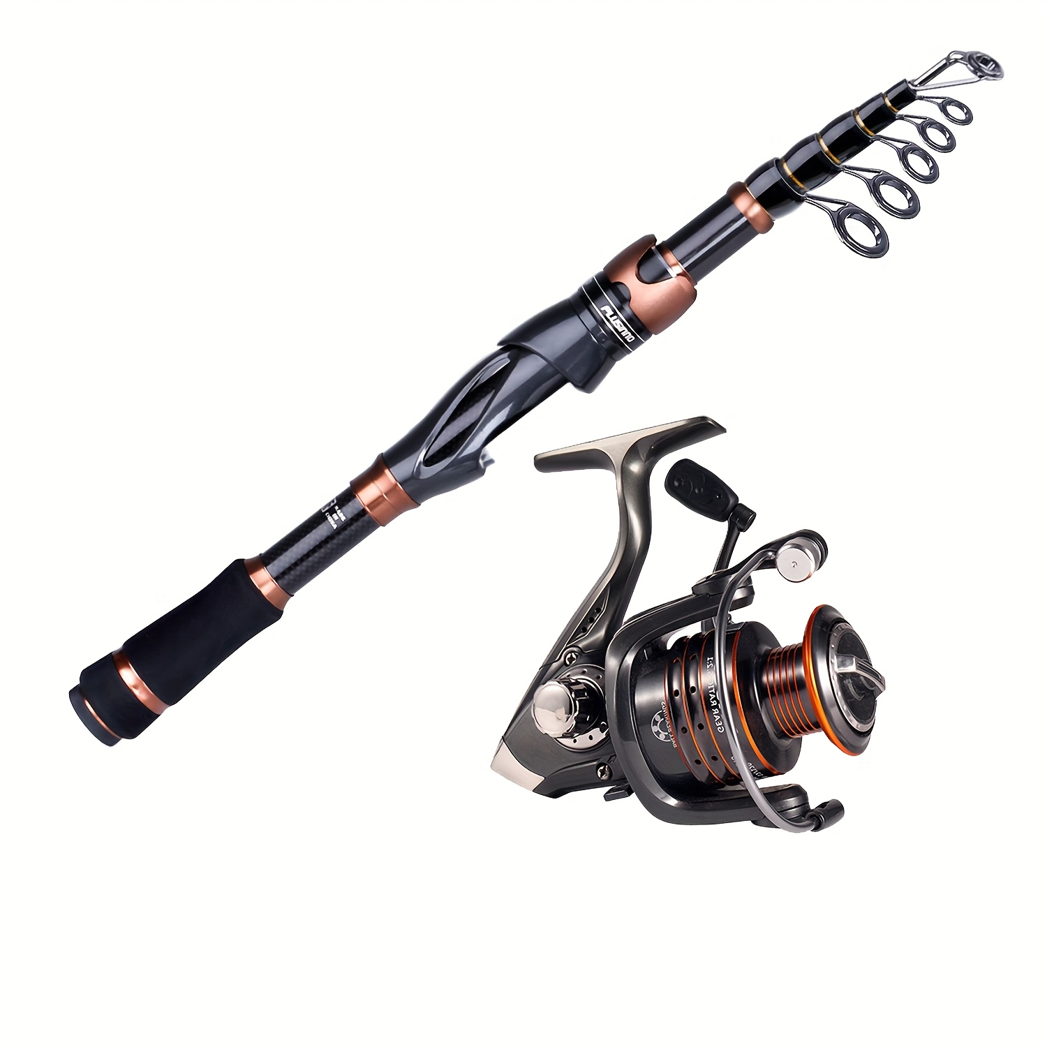 Telescopic Fishing Rods and Reel Combos, 24Ton Carbon Fibre, Portable  Telescopic Fishing Pole Spinning reels for Travel Fishing G