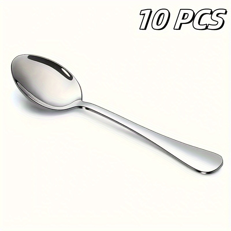 TEMU 5/10 cucharas de café mini de acero inoxidable, aptas para lavavajillas, complementos para restaurantes y cocinas