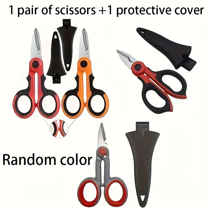 Image of 1pc Electrician's Scissors High Carbon Steel Heavy-duty Cable Pliers Non-slip Manual Stripping Scissors, Household Improvement Scissors