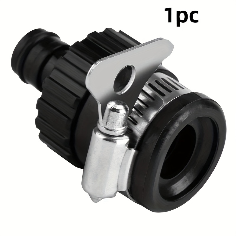 Image of 1pc/2pcs Multifunctional Plastic Faucet Adapter, Thickened Quick Connector, For Cleaning Cars And Garden Irrigation Rv Water Hose And Parts, No Battery Needed