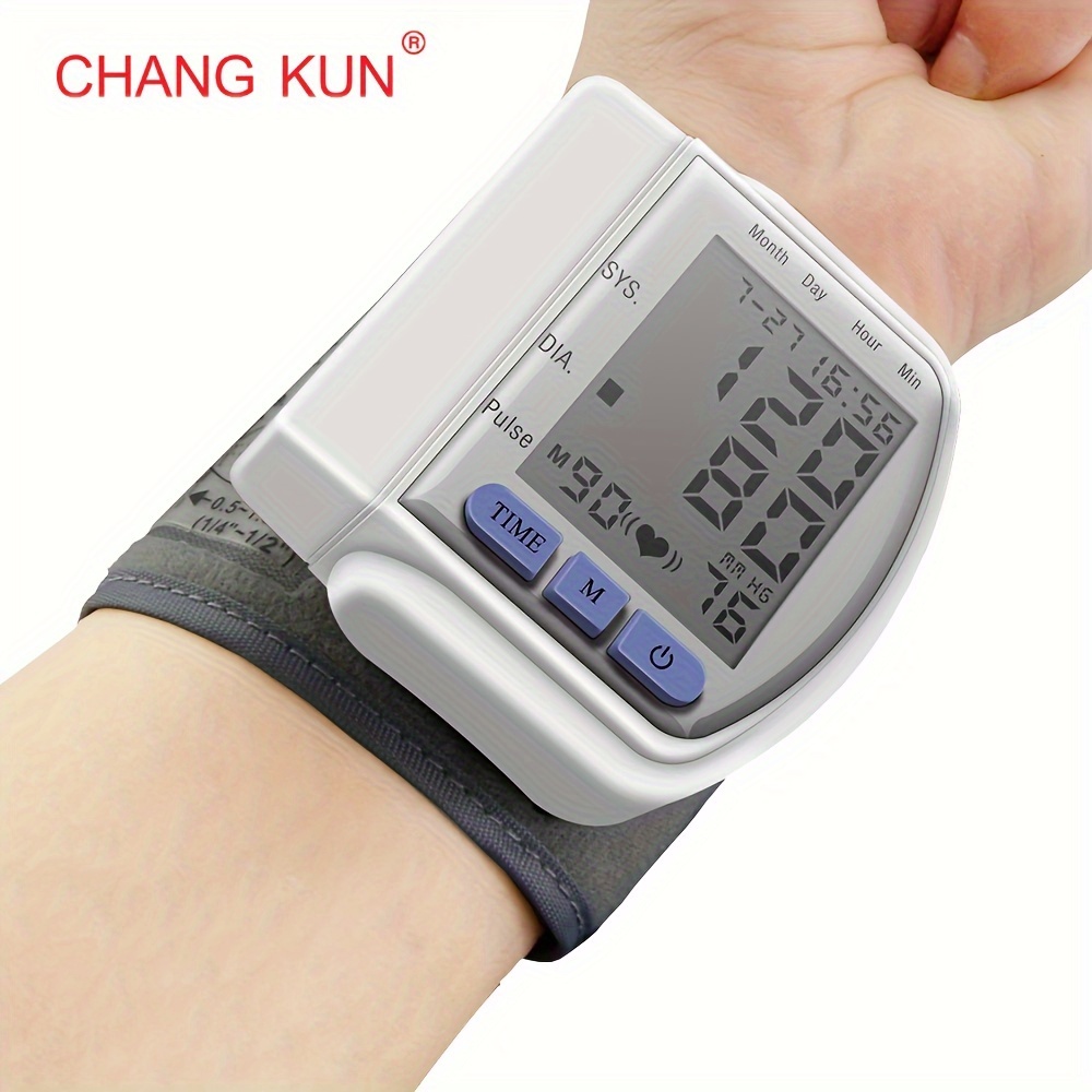   monitor wrist cuff with large lcd screen and durable pp storage box adjustable cuff   rate detection irregular heartbeat alert battery powered batteries not included safe for adults 36v or lower summer deal Product details 0