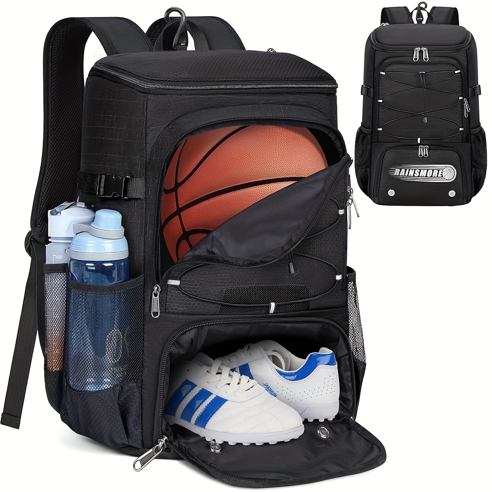 basketball backpack 45l basketball bag with separate ball holder shoes compartment sports bag basketball equipment bags fit volleyball soccer   travel