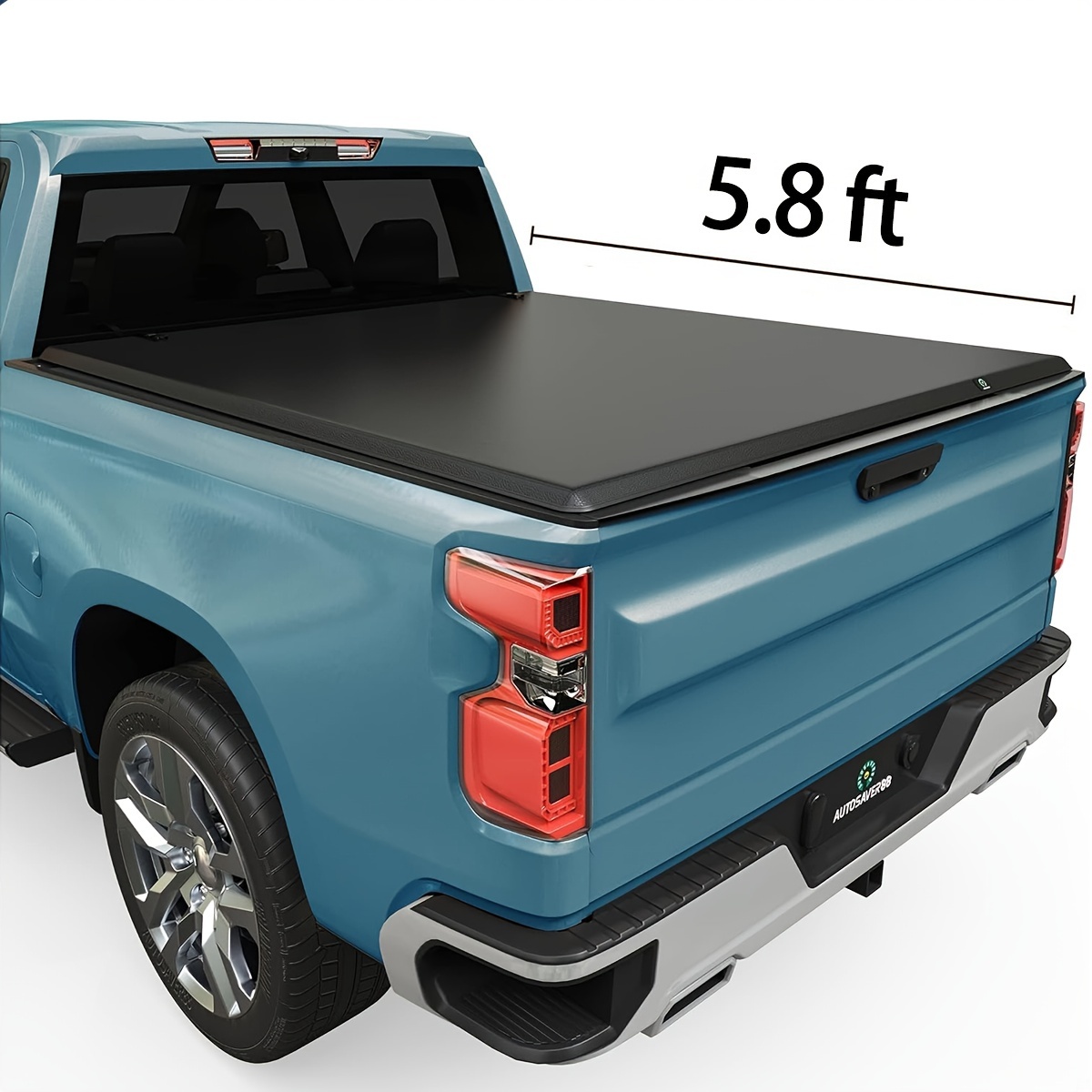 TEMU Autothor 5. 8ft Soft Tri- Fold Truck Bed Tonneau Cover For Silverado/ Sierra 1500 New Body Style 2019- 2024