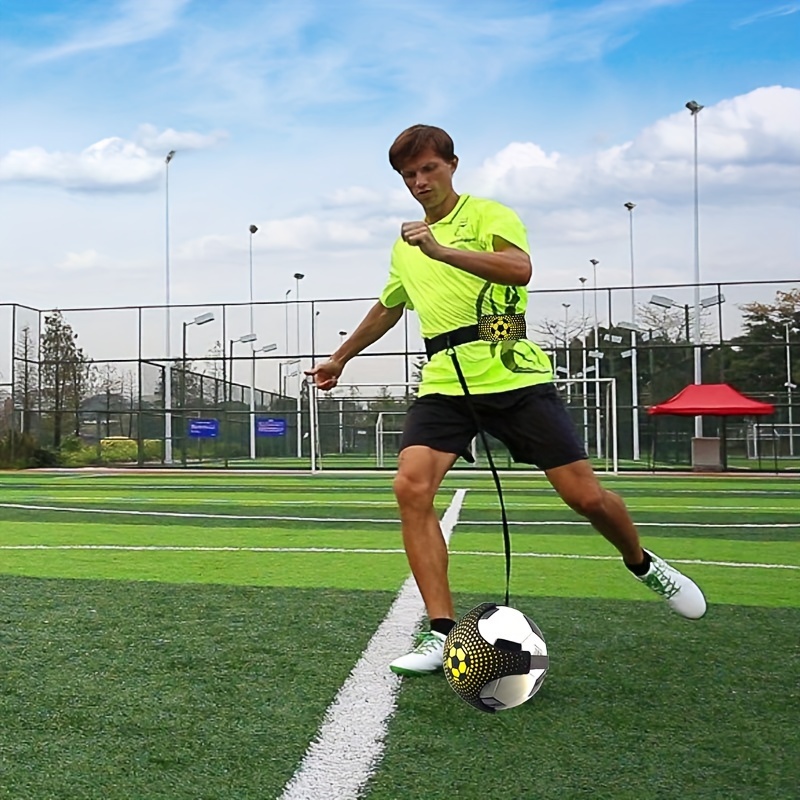 Hands-Free Soccer Kick Trainer - Durable Nylon Football Practice Belt for Solo Dribbling & Exercise, Ideal for Beginners