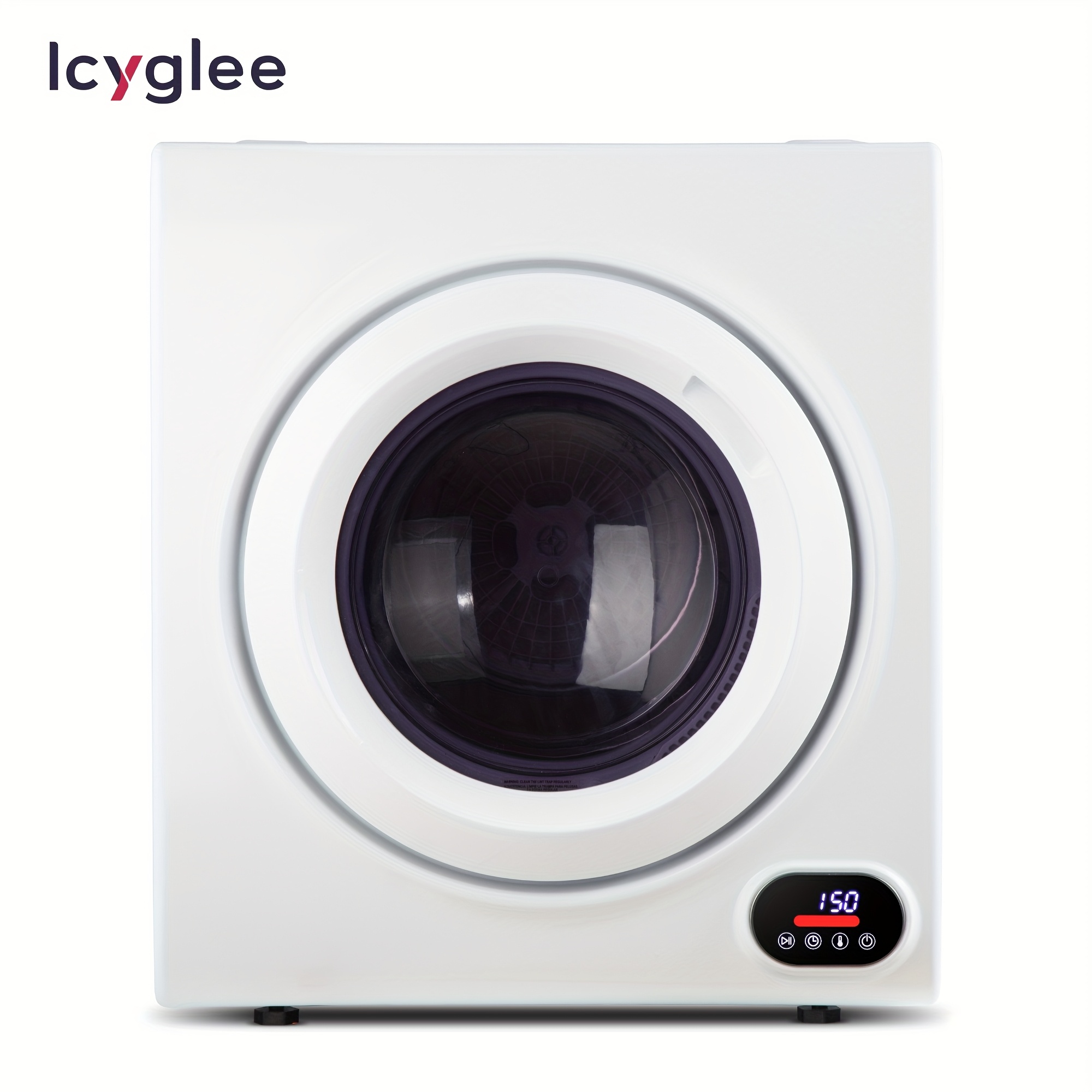 

Icyglee 110v Portable Laundry Dryer With Stainless Steel Drum, 850w Compact Electric Dryer 1.6 Cu.ft Front , Ideal For Apartments, Rvs, And Dorms, White, -friendly Controls