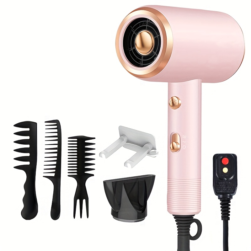Ionic Hair Dryer with Diffuser, 2 Speeds, 3 & Cooling Buttons, for Straight & Curly Hair, 1600W, US Plug, Brushed Motor, Ideal for Home, Travel & Salon Use, Portable Electric Hair Drye 10 Ionic Hair Dryer with Diffuser, 2 Speeds, 3 & Cooling Buttons, for Straight & Curly Hair, 1600W, US Plug, Brushed Motor, Ideal for Home, Travel & Salon Use, Portable Electric Hair Drye - Image 10