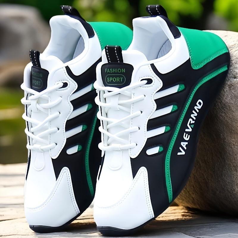 Men's Wide Size Low-Top Lace-Up Casual Sneakers