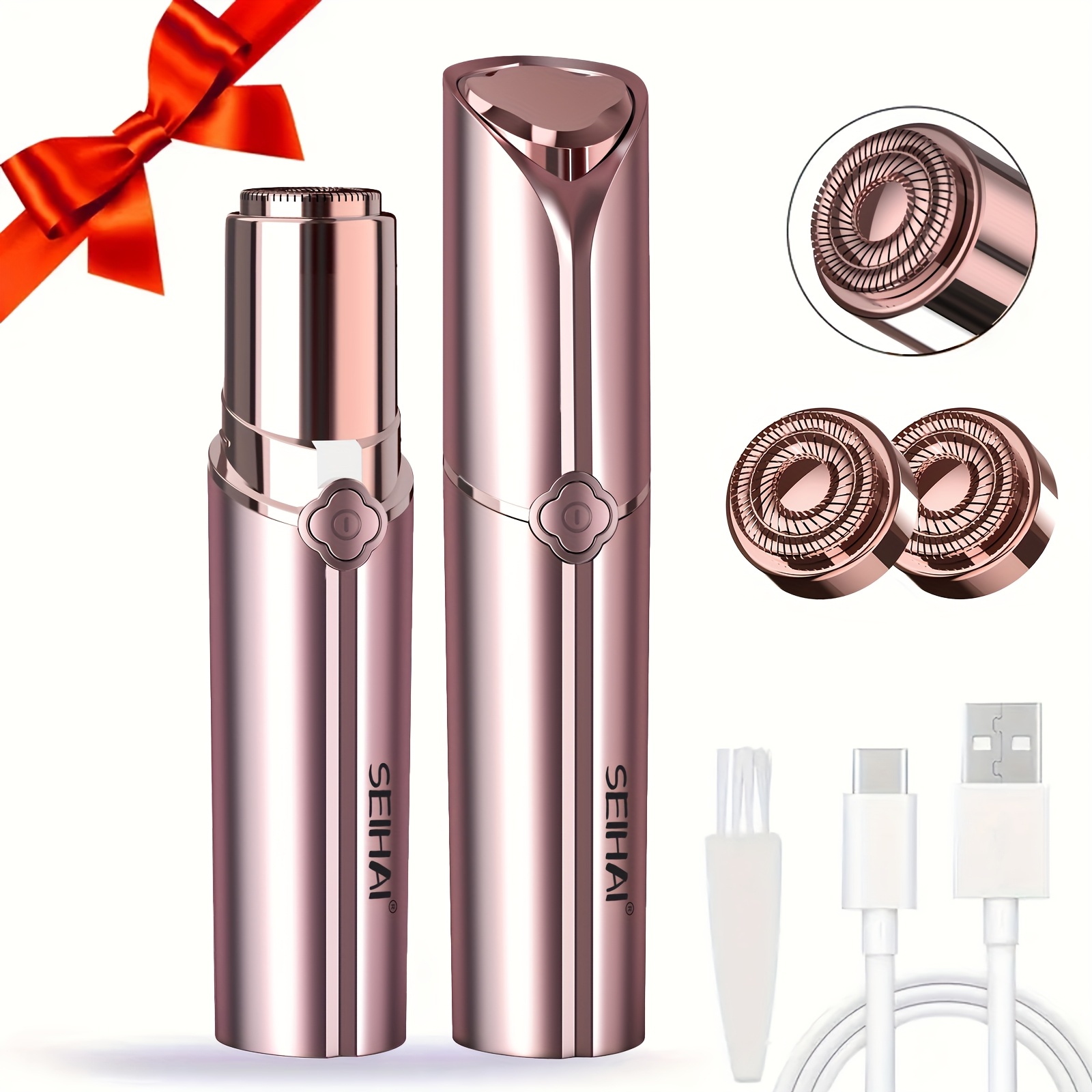 TEMU Ladies' Electric Shavers, Bikini Shavers And Facial Shavers Charged Via Usb. Are Suitable For Bikinis, Armpits, Legs, And Faces. Portable And