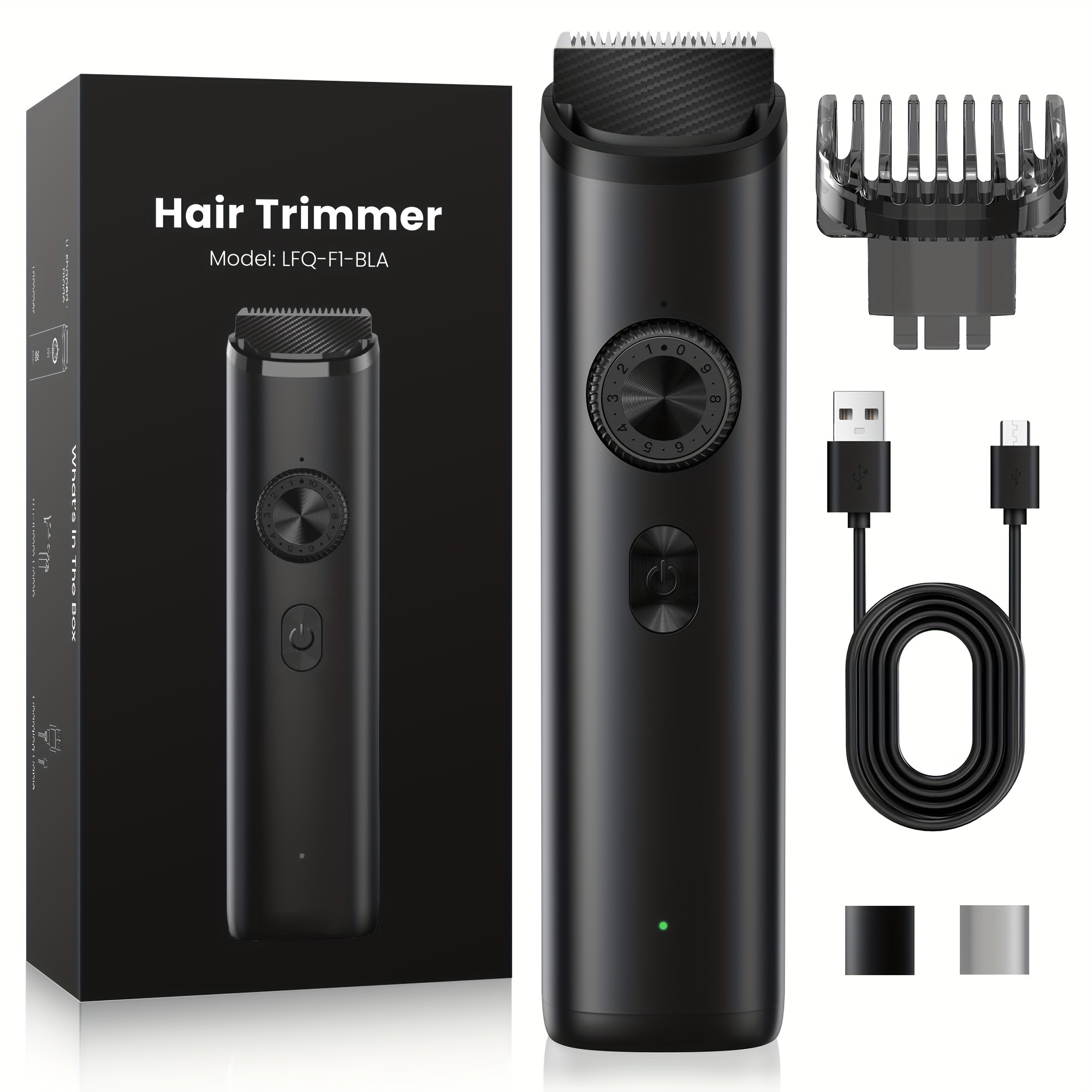 

Men's Adjustable Beard Trimmer, Cordless Electric Body Trimmer With Precision Dial, Usb Rechargeable Shaver, Gift, Hair Clipper