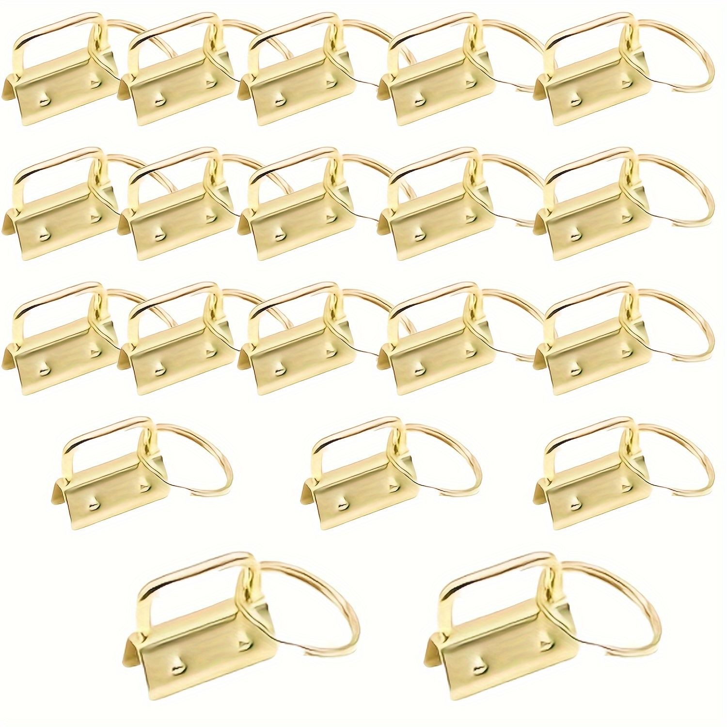 

20pcs Diy Keychain Making Kit With Dovetail Clips & Rings - For Wristbands, Webbing & Mesh Crafts