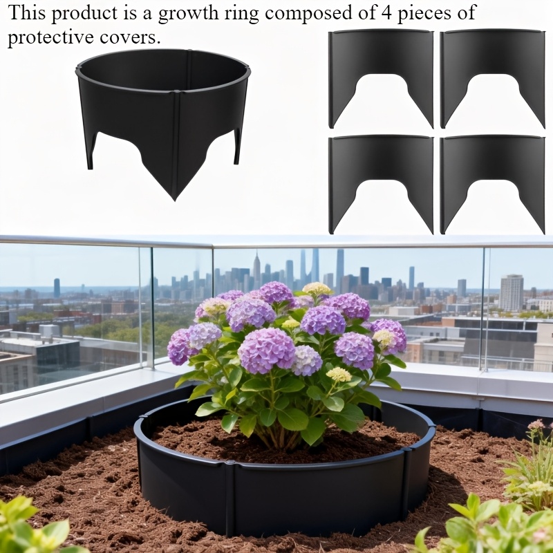 4/6pcs Planting , Diameter Range 8.2-15.7 Inches (approximately 21.9-39.1cm), Interlocking Garden Plant Rings For Plant Support And Soil Moisture