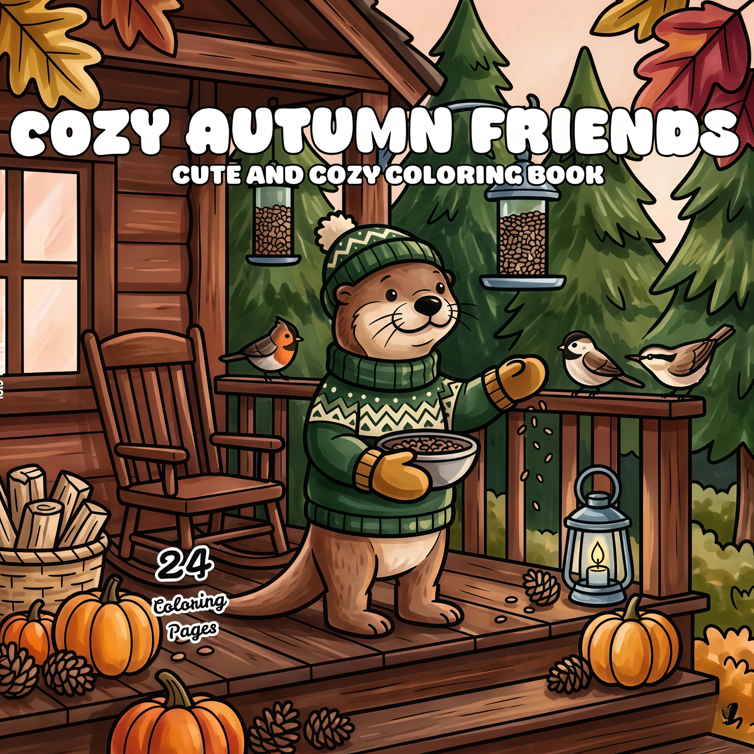 TEMU Of Cute Forest Animals, Feeling The Beauty Of Autumn. From Cozy Sweaters And Scarves To Harvest Scenes, , Coloring Pages Are Perfect For