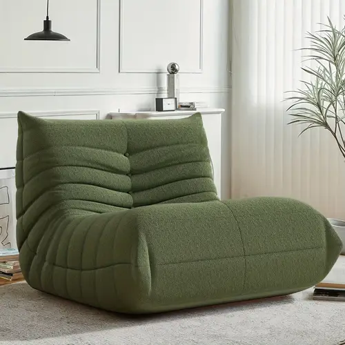 38 inch chair ergonomic single sofa with vertical stripes green polyester fabric contemporary room bedroom or office indoor furniture contemporary sofa memory foam