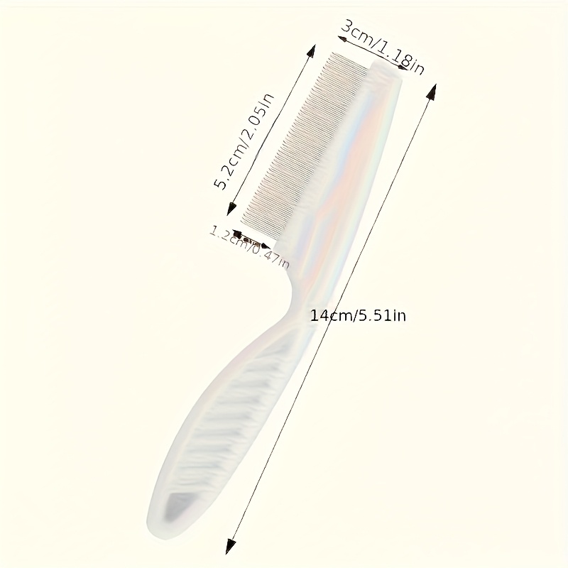 E-shop Feinzinkiger Kamm für Dickes Haar - Edelstahl mit ergonomischem ABS-Griff, sanftes Entwirren & effektive Schuppenentfernung für Erwachsene &