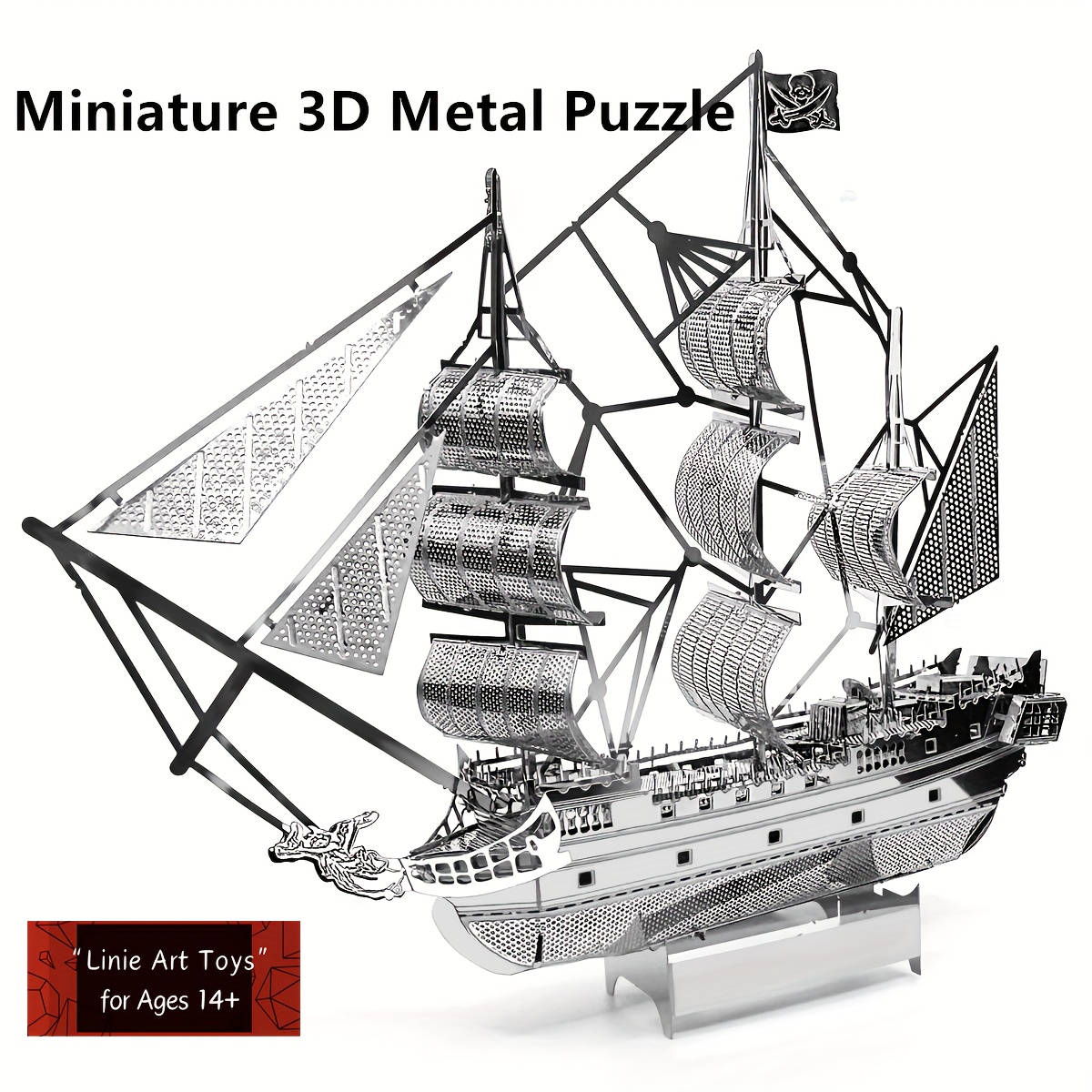 

Black Pearl Pirate Ship Three-dimensional 3d Metal Puzzle, Three-dimensional Model, Collage Diy Boat Series Toy, Birthday Gift