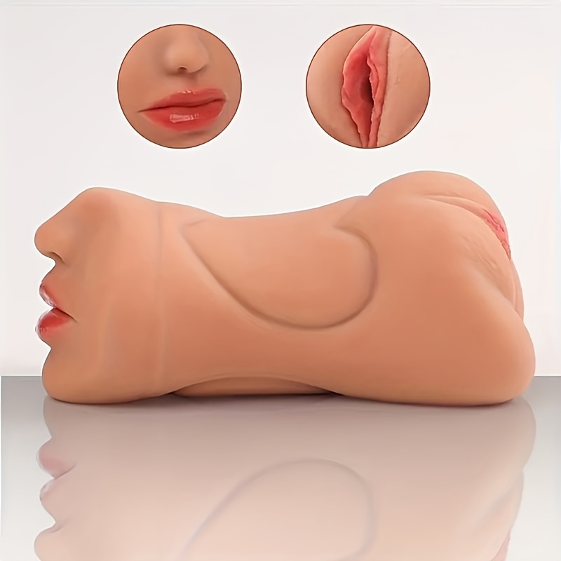 1pc 3 in 1 male realistic texture mouth with tight doll adult toy details 2