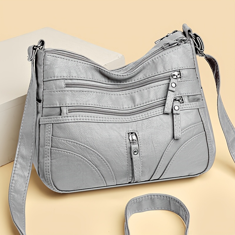 Image of Women's Fashionable And Elegant Multi-pocket Shoulder Bag, Pu Crossbody Bag For Daily And Commuting, Small Backpack