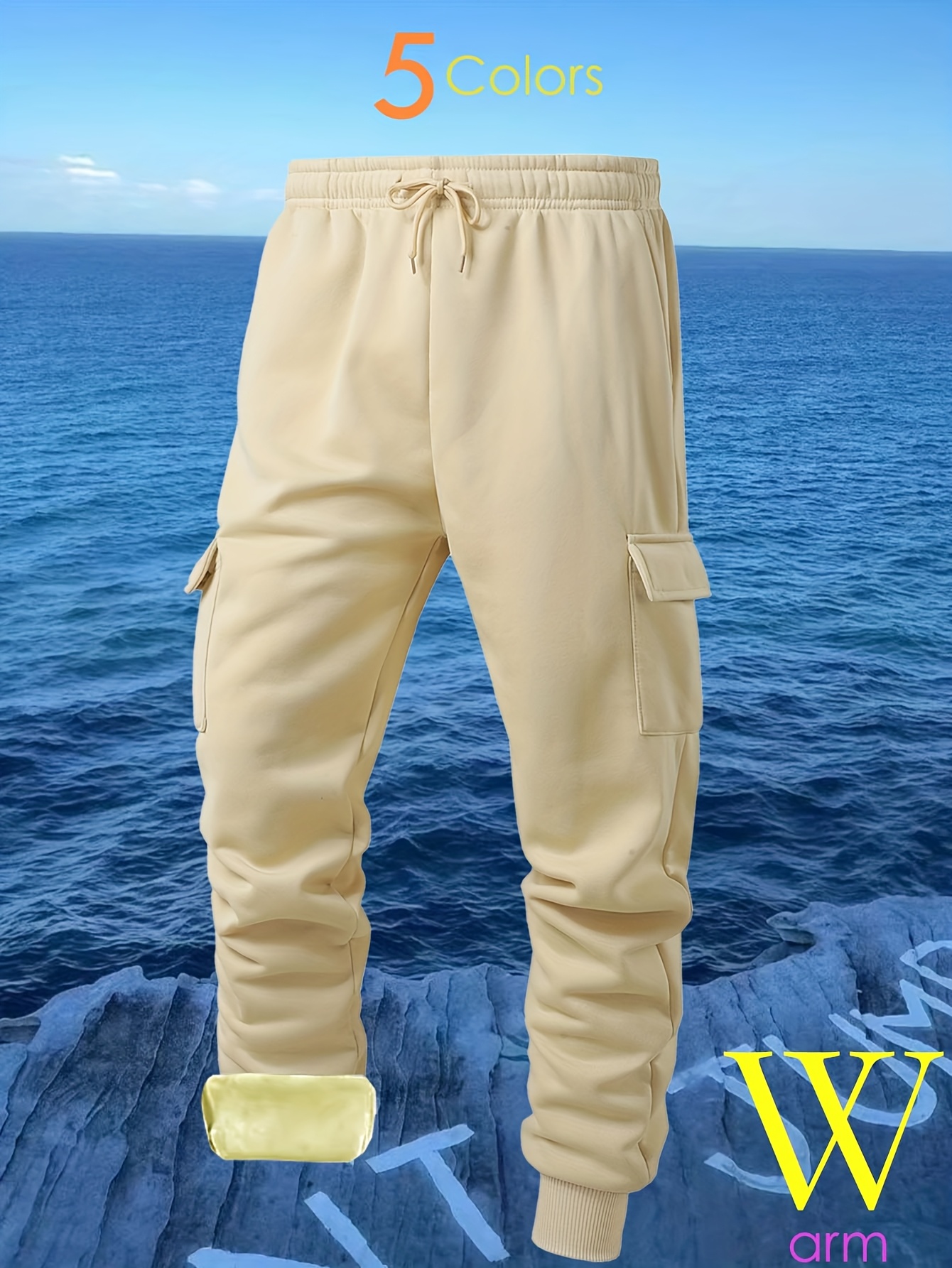 Jogger Cargo Homme Pantalon Long Chaud et Décontracté pour Couple Style Urbain Tendance, Nouveautés d