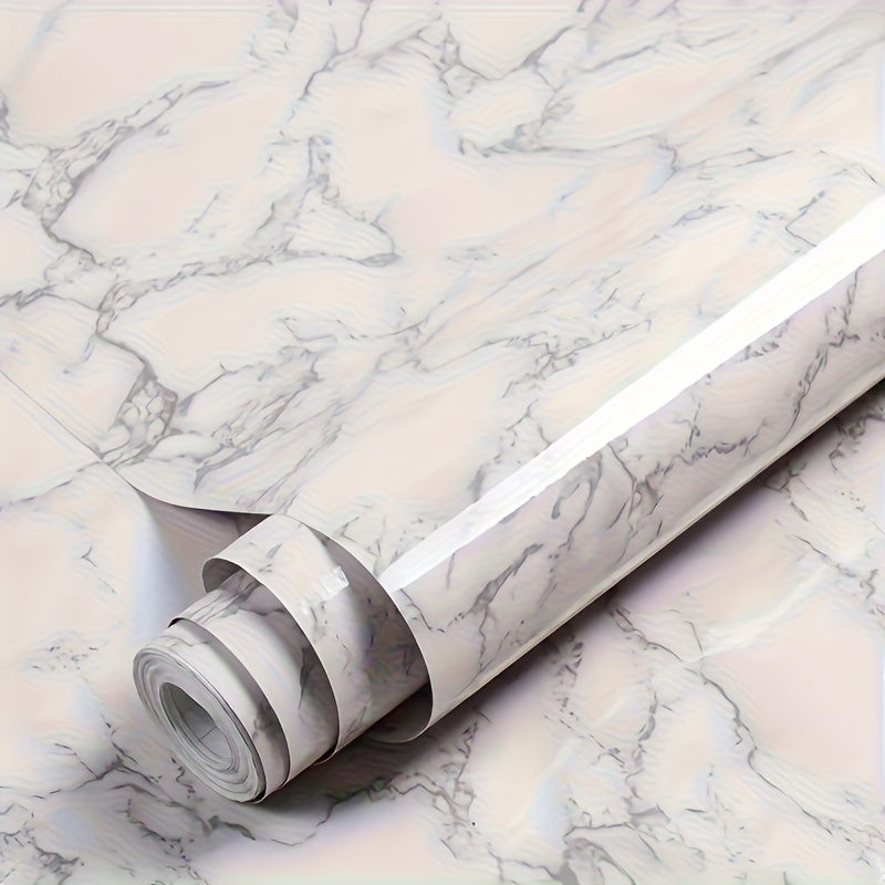 a roll of pvc wallpaper, self adhesive, waterproof, oil proof, dirt resistant, removable, suitable for bedrooms, cabinets, living room furniture renovation, easy to stick and peel off 