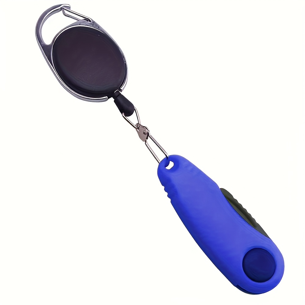 TEMU 1pc/2pcs=1pc Ciseaux de pêche de crevette + 1pc Ensemble de boucle rétractable en acier inoxydable, Coupe-fil de pêche, Ciseaux, Pinces, Manches