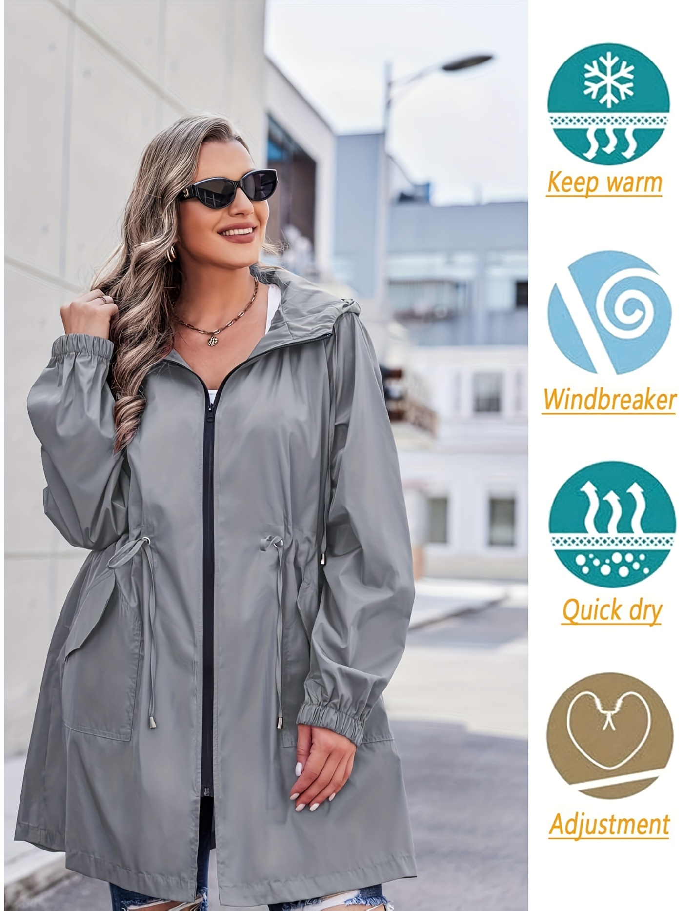 impermeable con capucha mujer