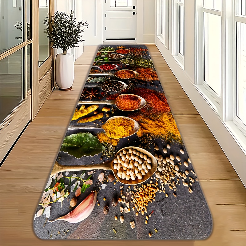 TEMU Un tappeto a tema spezie per il corridoio, per l'arredamento vintage della cucina, che esalta lo stile e il suo design unico aggiunge un' , per