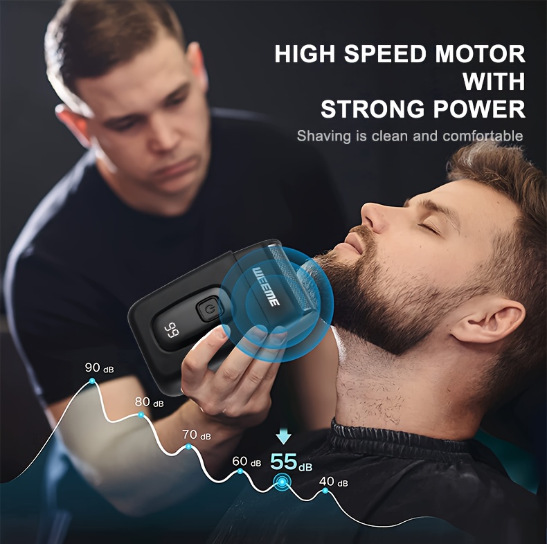 WEEME 3-delige Elektrische Tondeuse Set voor Mannen | USB Opladen, Legering Mes met LCD Display, Gravure Ontwerp, Geschikt voor Thuis, Auto, Reizen | Ideaal Vaderdag Cadeau