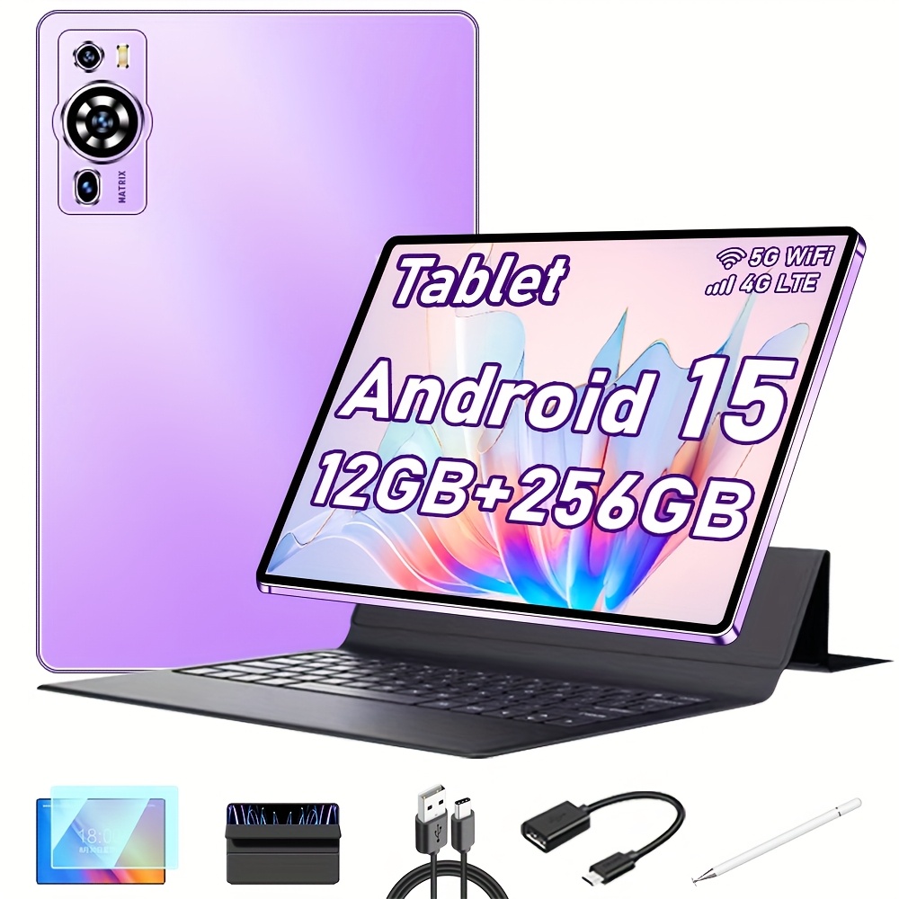 uxd a5   15 tablet with 10 1 inch ips screen 12gb   256gb rom expandable to 1tb supports   screen   core processor 6000mah battery   with a full set of additions such as keyboard mouse stylus protective case etc