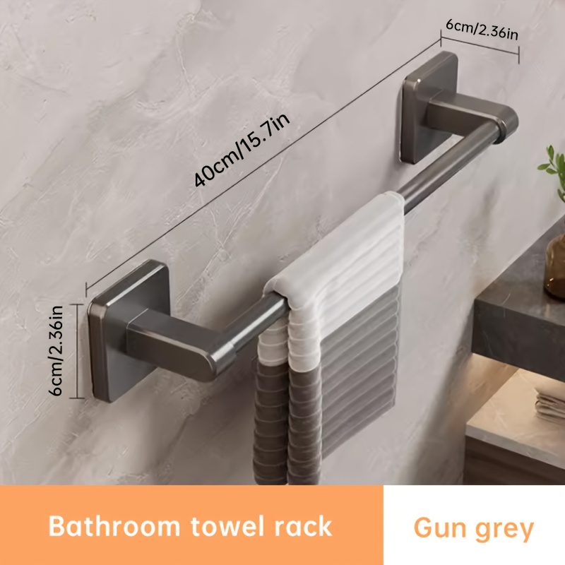 Easy-install No-drill Towel Bar - Wall Mounted, Multi-use For , Durable Plastic, Christmas/halloween Gift Decoration