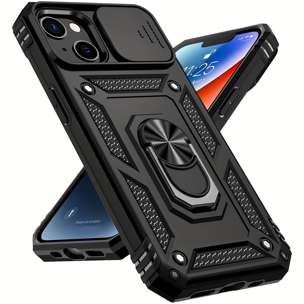   stötsäker telefonfodral med metallställ, kompatibel med 16 pro max, 15 pro max och 14 pro max. Produktinformation 0
