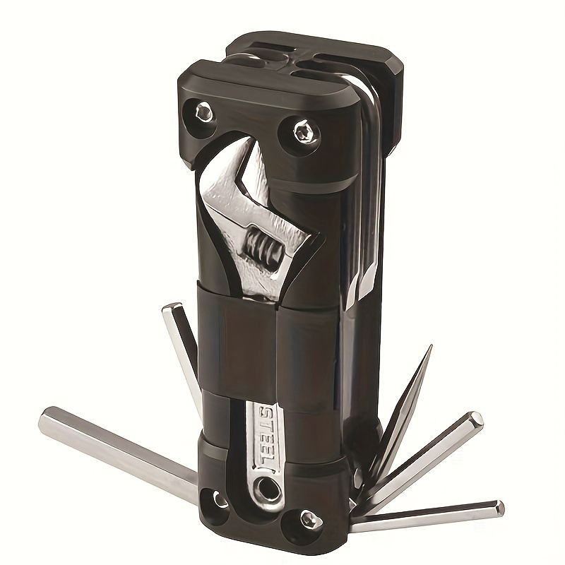 1pc 16 in 1 multi purpose tool kit heavy duty steel portable repair set for vehicle outdoor cycling and motorcycle maintenance   screwdrivers wrenches pliers   torx phillips drivers uncharged   no battery required Product details 2