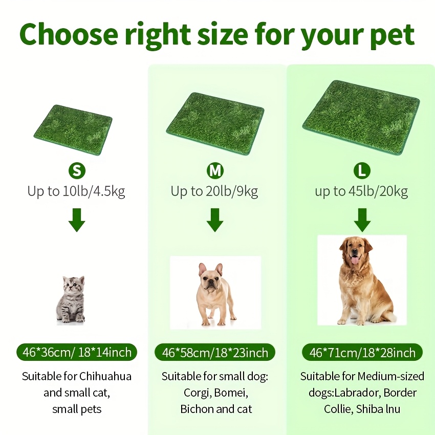Ultimate Washable Dog Grass Mat - Reusable, Odor-Control Artificial Lawn for Pet Training, Easy-Clean Pee Pad with Non-Slip Backing, Perfect for Indoor or Outdoor Use The length of the grass blades is approximately 2 centimeters
