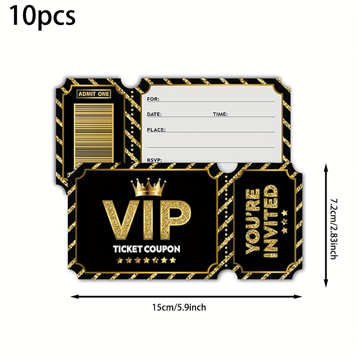 E-shop Zehn VIP-Party-Einladungen für Jungen Mädchen, doppelseitiges Design Geburtstagsparty-Einladungsset, besondere Anlasskarten, dekorative