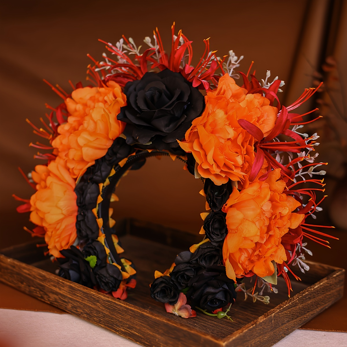 handmade   artificial flower hair ring womens hairpin hair decoration headwear hair tie wedding accessories Product details 3