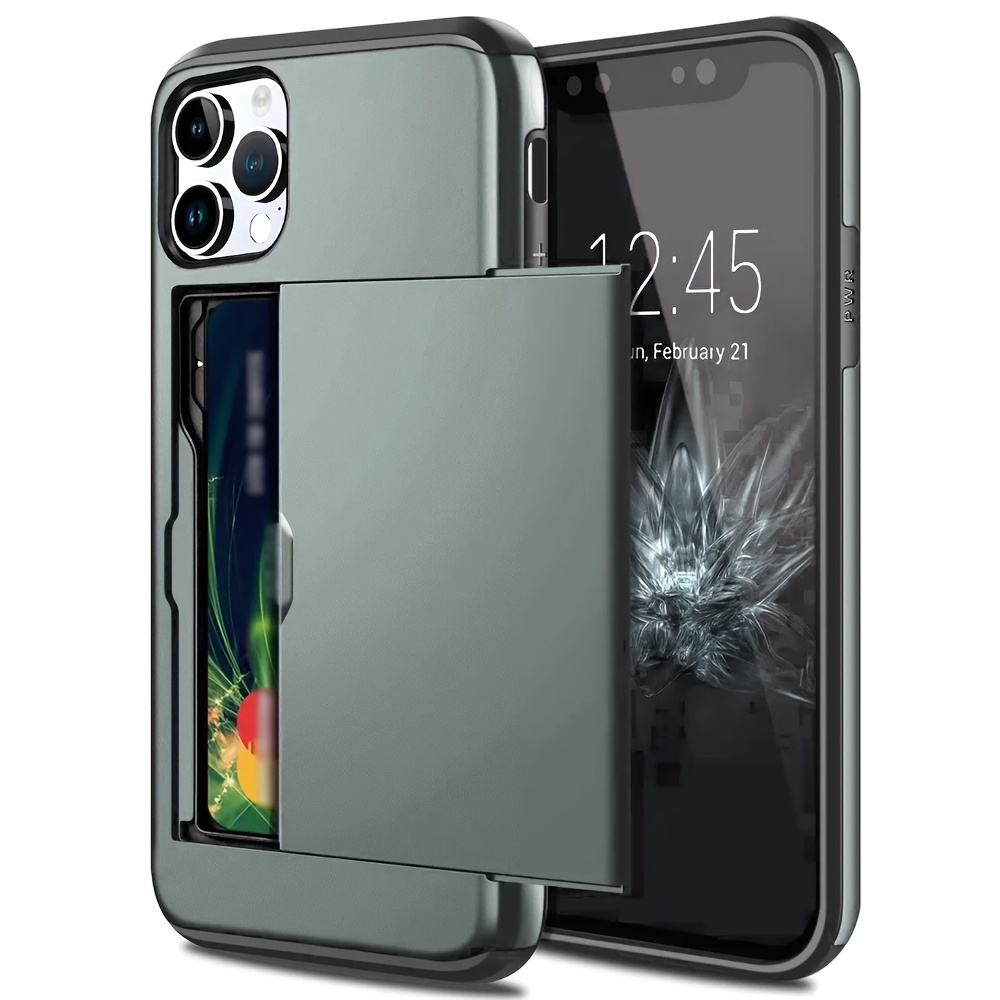TEMU Coque de téléphone - Coque antichoc compatible avec iPhone 17 Pro Max 17 17 16E 16 15 14 13 12 11 Pro Max 13 12 Mini, avec fente pour carte,
