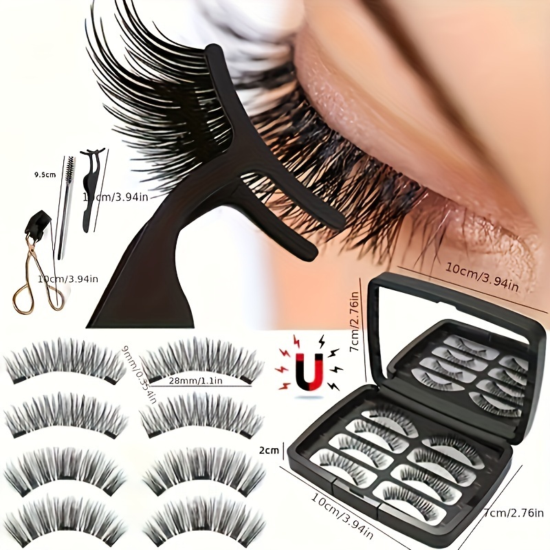 

Magnetic False Eyelashes Set With Clip - Required, 7 Times Adsorption Force, Quantum Magnetic Eyelashes, 3d False Eyelashes, , No Fragrance, No Eyeliner Required -, Reusable, Waterproof, ,